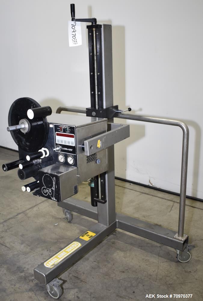Used Label-Aire 2111M Pressure Sensitive Spot Blow On Labeler